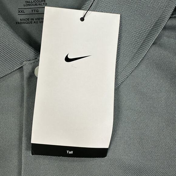 NWT Nike Dri Fit Polo Golf Shirt NBA Legends Retired Gray Men’s Size XXL Tall - Picture 4 of 9